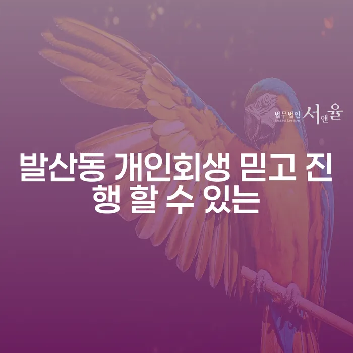 발산동 개인회생 믿고 진행 할 수 있는