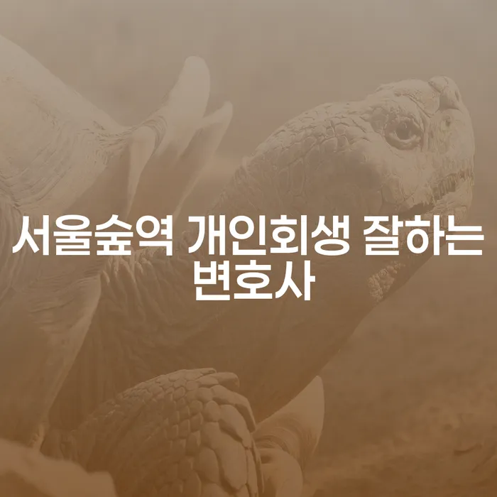 서울숲역 개인회생 잘하는 변호사