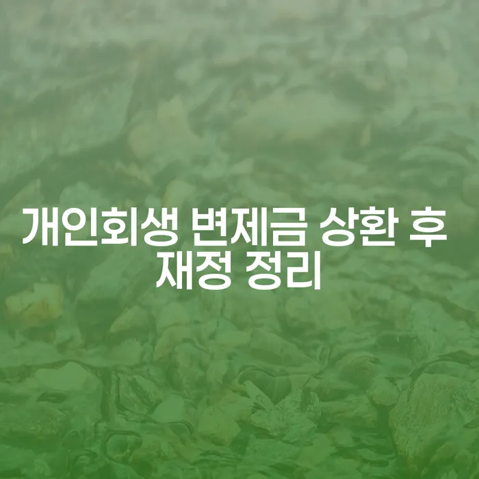 개인회생 변제금 상환 후, 다시 시작할 수 있는 방법은 무엇인가요?