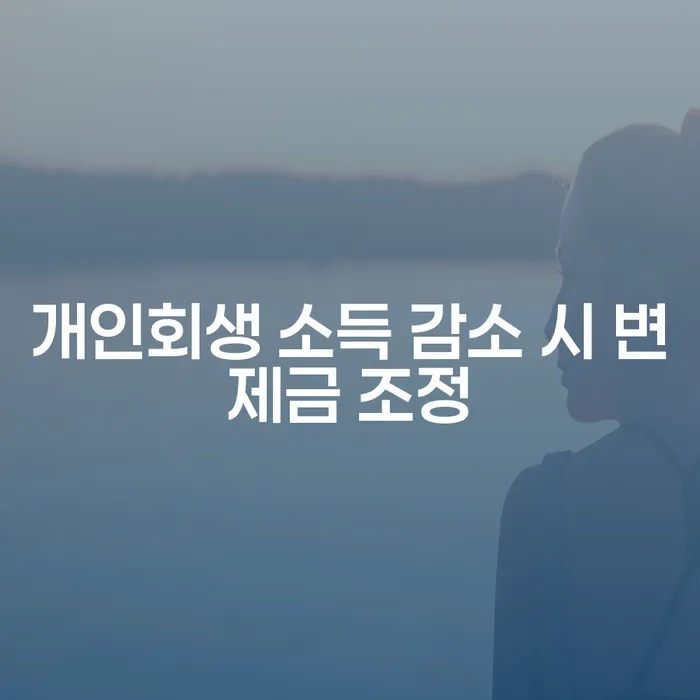 개인회생 소득 감소 시 변제금 조정, 어떻게 해야 할까요?