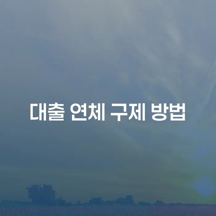 대출 연체 구제 방법: 어떻게 채무의 수렁에서 벗어날 수 있을까요?