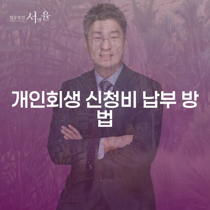개인회생 신청비 납부 방법, 어떻게 해야 할까요?